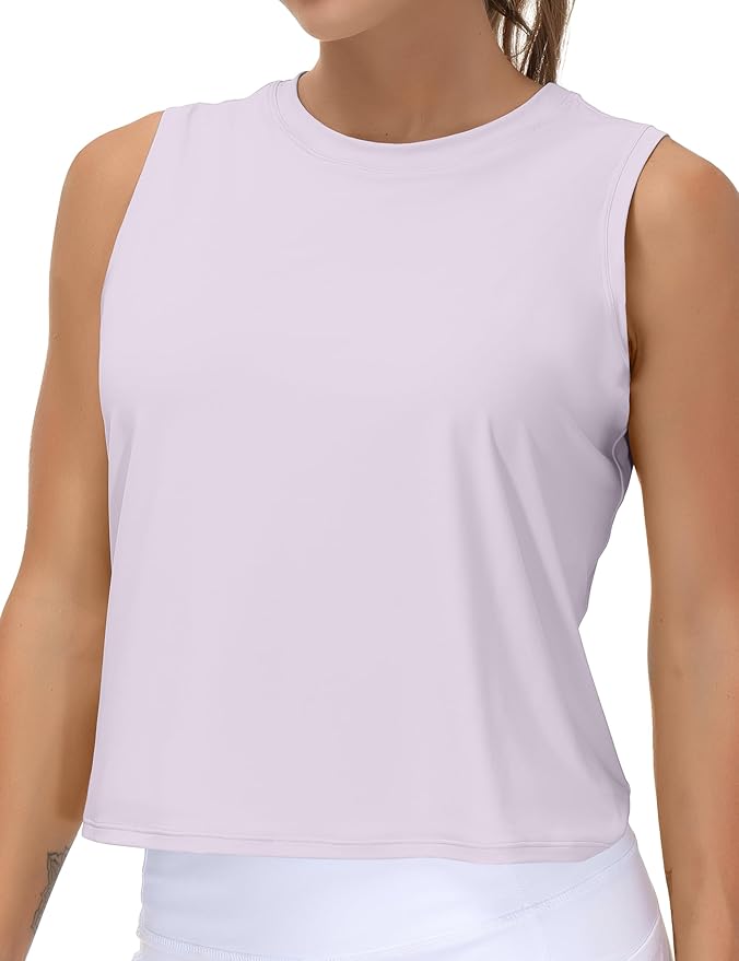 THE GYM PEOPLE Women's Workout Tops in Ice Silk Quick Dry Sleeveless
