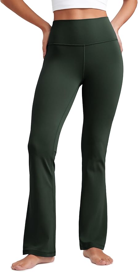 CRZ YOGA Butterluxe Flare Leggings 29"/30.5"/32"/33.5" - High Waist Bootcut Wide Leg Lounge Womens Yoga Pants with Pocket