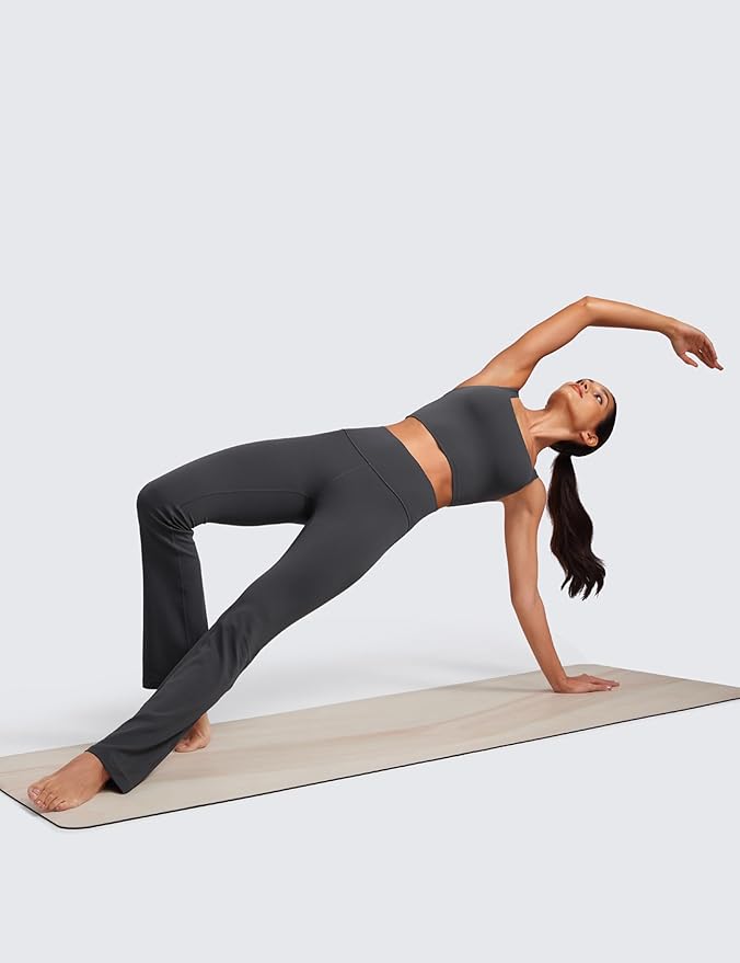 CRZ YOGA Butterluxe Flare Leggings 29"/30.5"/32"/33.5" - High Waist Bootcut Wide Leg Lounge Womens Yoga Pants with Pocket