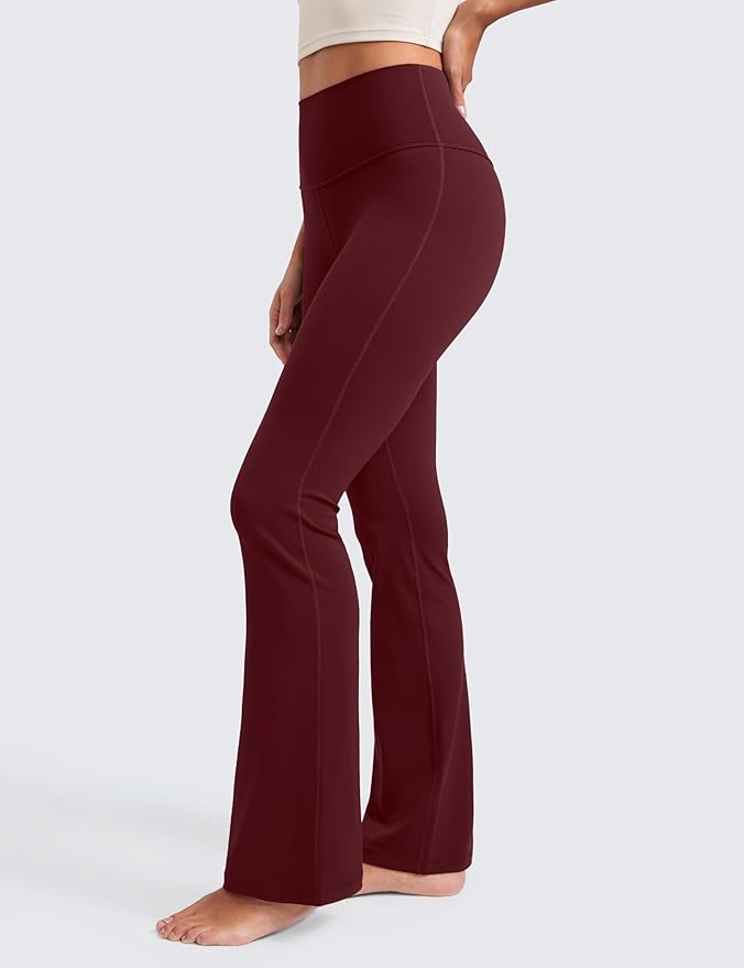 CRZ YOGA Butterluxe Flare Leggings 29"/30.5"/32"/33.5" - High Waist Bootcut Wide Leg Lounge Womens Yoga Pants with Pocket