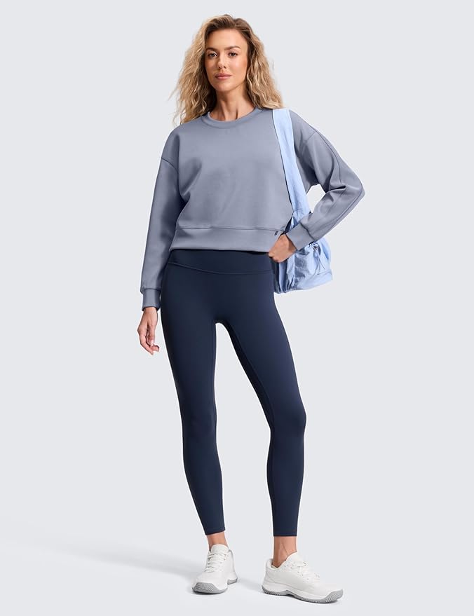 CRZ YOGA Butterluxe No Front Seam Yoga Leggings 25" - High Waisted Womens Lounge Pants Pilates Workout Athletic Buttery Soft