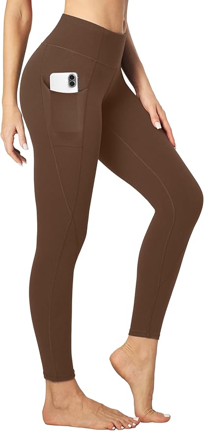 Heathyoga Leggings with Pockets for Women Tummy Control High Waisted Yoga Pants Women Compression Workout Leggings