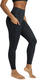 ODODOS Women's High Waisted Yoga Leggings with Pockets, Tummy Control Non See Through Workout Athletic Running Yoga Pants