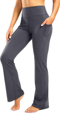 28"/30"/32"/34" Inseam Women's Bootcut Yoga Pants Long Bootleg High-Waisted Flare Pants with Pockets