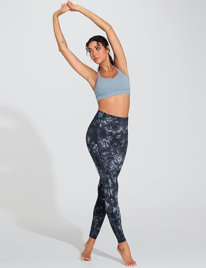 THE GYM PEOPLE Thick High Waist Yoga Pants with Pockets, Tummy Control Workout Running Yoga Leggings for Women