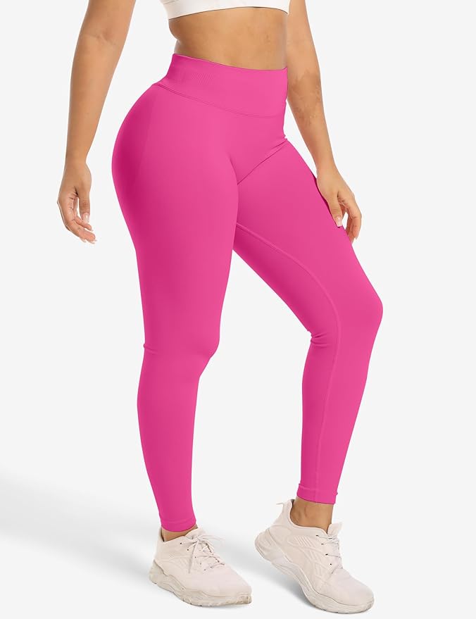 Ieumaz Scrunch Butt Lifting Leggings for Women Gym Seamless Workout Leggings Mid Low Waist Tummy Control Yoga Pants