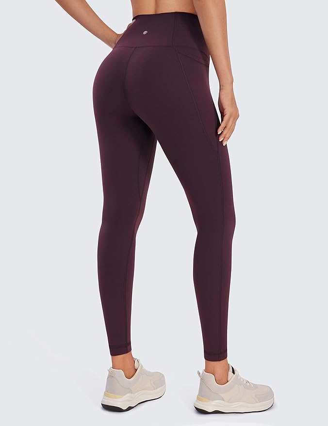 CRZ YOGA Butterluxe Workout Leggings Pockets 28'' - High Waisted Gym Womens Yoga Pants Running Buttery Soft