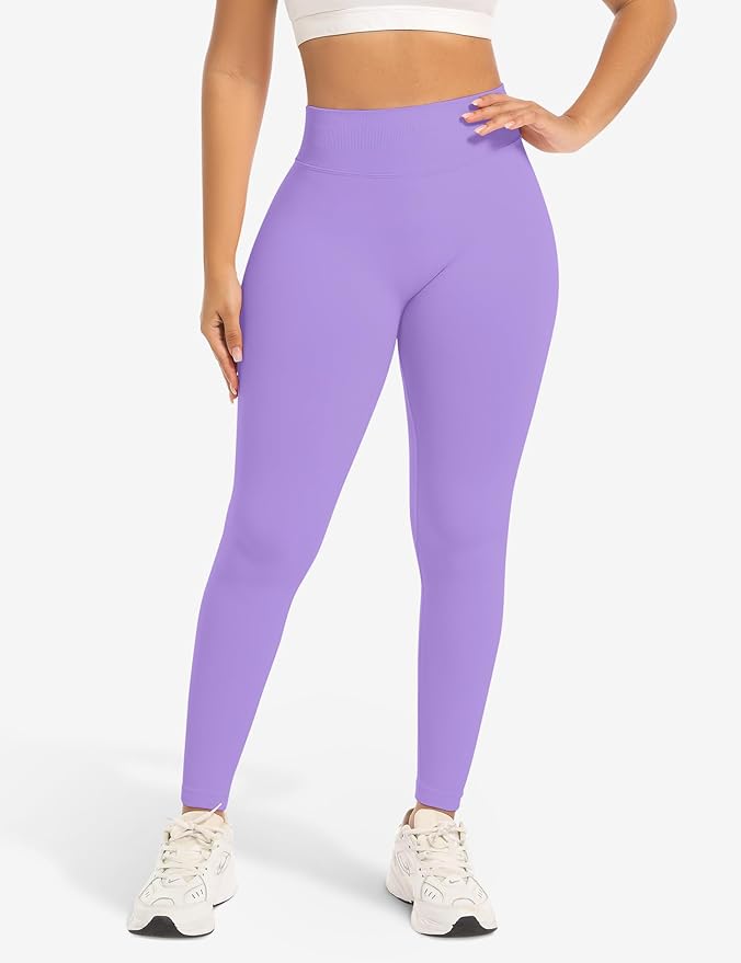Ieumaz Scrunch Butt Lifting Leggings for Women Gym Seamless Workout Leggings Mid Low Waist Tummy Control Yoga Pants