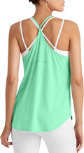 G4Free Workout Athletic Tank Tops for Women Racerback Lightweight Gym Pilates Y-Back Loose Fit Running Tanks Top