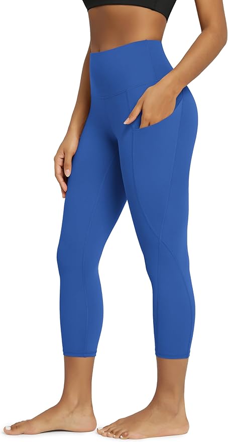 ODODOS Women's High Waisted Yoga Leggings with Pockets, Tummy Control Non See Through Workout Athletic Running Yoga Pants