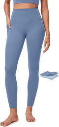 IUGA Compression Leggings with Pockets for Women Tummy Control Leggings No Front Seam Workout High Waist Yoga Pants