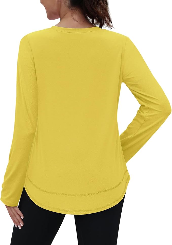 XIEERDUO Women's Workout Tops Long Sleeve Quick Dry Shirts for Hiking Running S-3XL