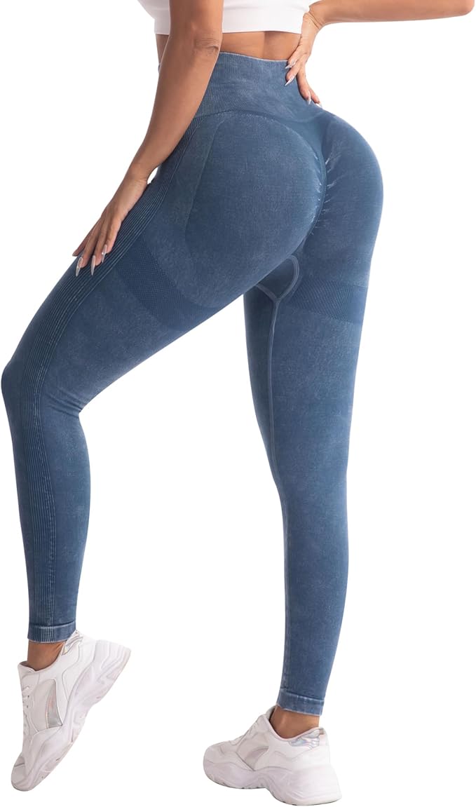 CHRLEISURE Workout Leggings Sets for Women, Gym Scrunch Butt Butt Lifting Seamless Leggings 3 Piece
