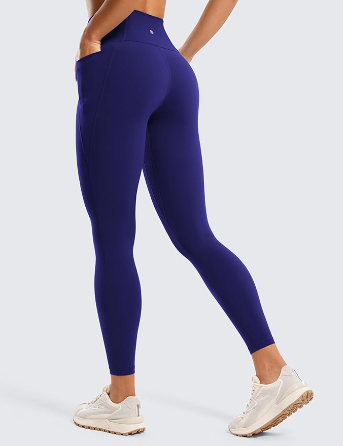 CRZ YOGA Butterluxe Workout Leggings Pockets 25'' - High Waisted Gym Womens Yoga Pants Buttery Soft
