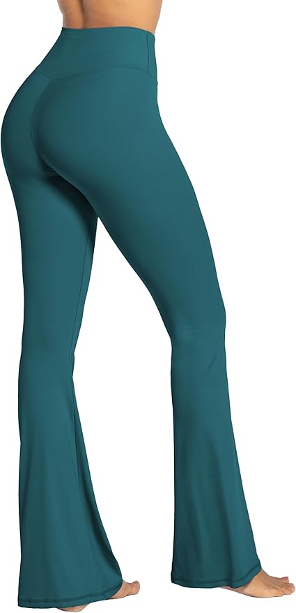 Sunzel Flare Leggings, Crossover Yoga Pants with Tummy Control, High-Waisted and Wide Leg