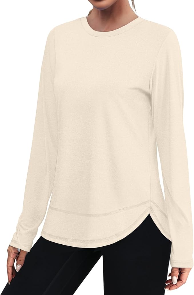 XIEERDUO Women's Workout Tops Long Sleeve Quick Dry Shirts for Hiking Running S-3XL