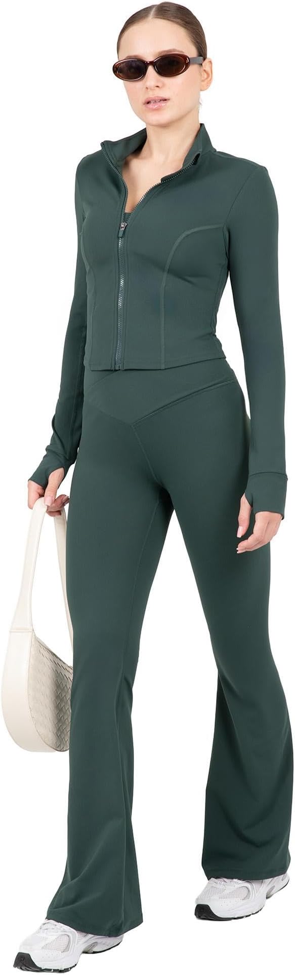 YITTY Active Women's Ultraluxe Full Zip Jacket, Athleisure, 4-Way-Stretch, Thumbholes