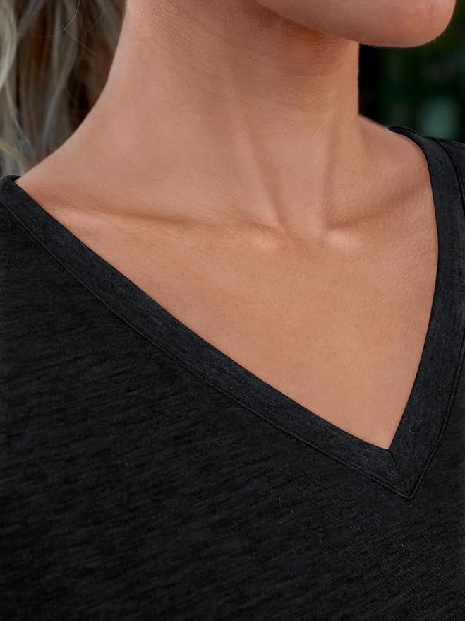 AUTOMET T-Shirts Short Sleeve V Neck Tees Tops for Women Fashion Trendy Lightweight Soft Casual Summer Outfits Clothes 2026
