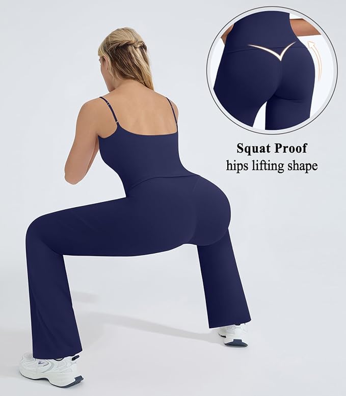OMKAGI Workout Sets for Women Padded Tank Tops Matching Straight Leg Yoga Outfits