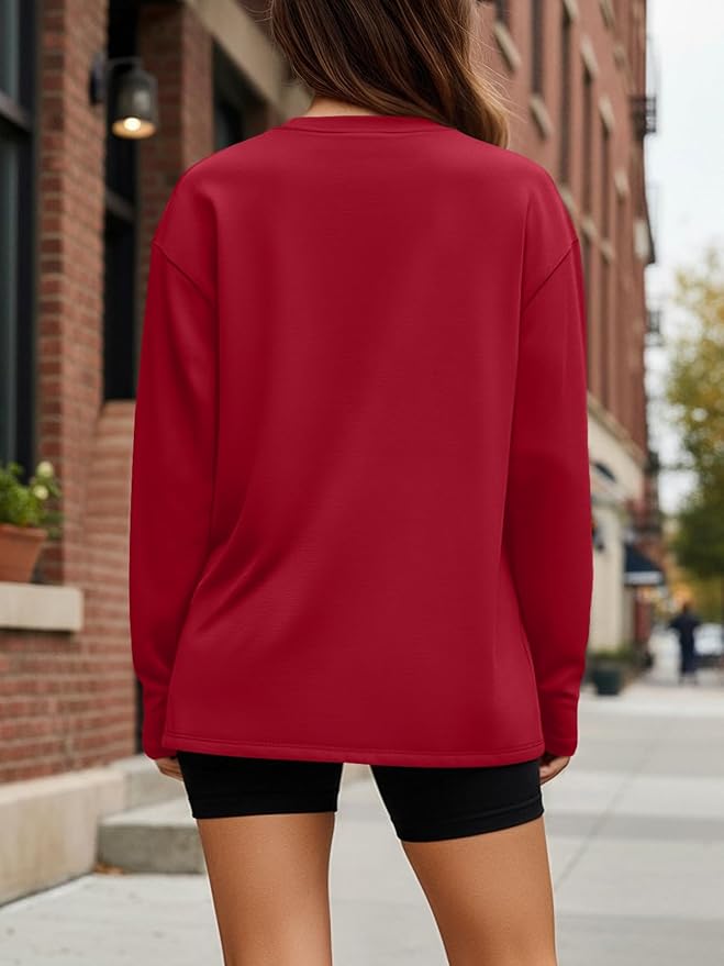 Trendy Queen Womens Spring Tops Oversized Long Sleeve T Shirts 2026 Basic Tee Fall Casual Workout Y2K Clothes
