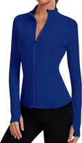 LOMON Women's Athletic Jackets Cropped Long Sleeve Workout Tops Yoga Zip Up Jackets Gym Tops Golf Shirts