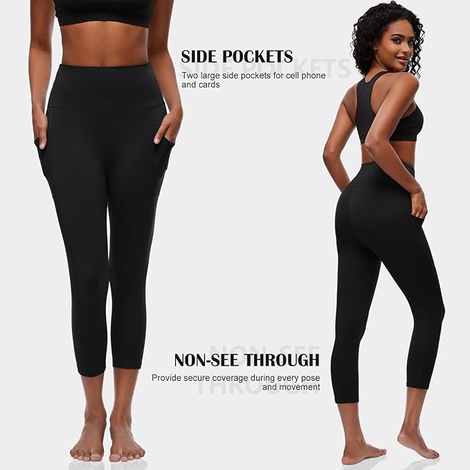 FULLSOFT Buttery Soft Leggings for Women - High Waisted Tummy Control No See Through Workout Yoga Cycling Tights Pants