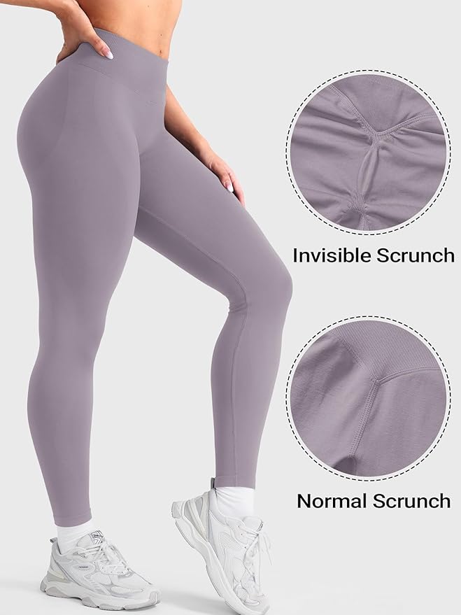 YEOREO Butt Lifting Leggings for Women Seamless Hidden Scrunch Workout Leggings 24" Baderiy Gym Yoga Booty Pants