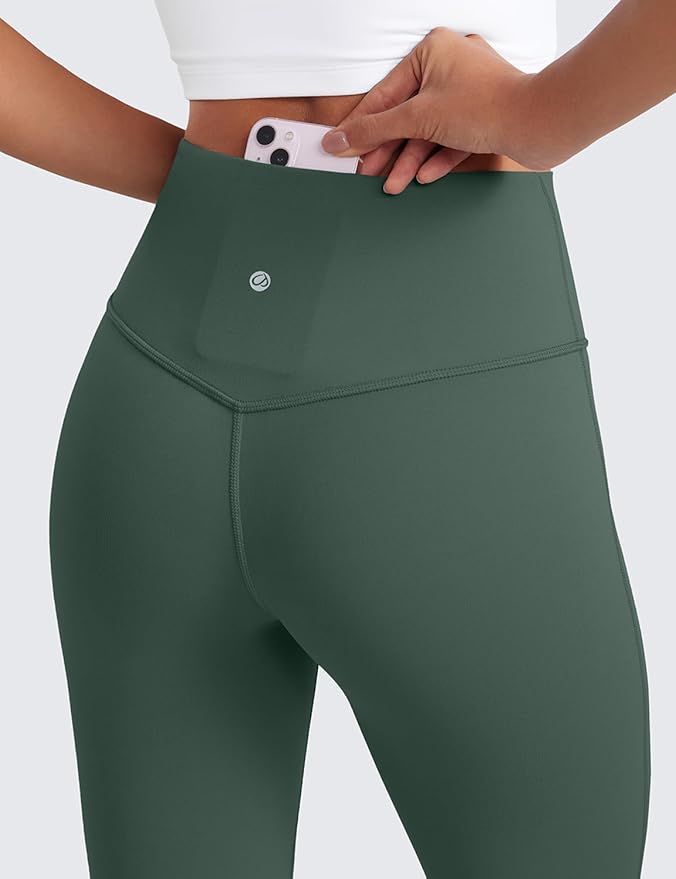 CRZ YOGA Butterluxe Flare Leggings 29"/30.5"/32"/33.5" - High Waist Bootcut Wide Leg Lounge Womens Yoga Pants with Pocket