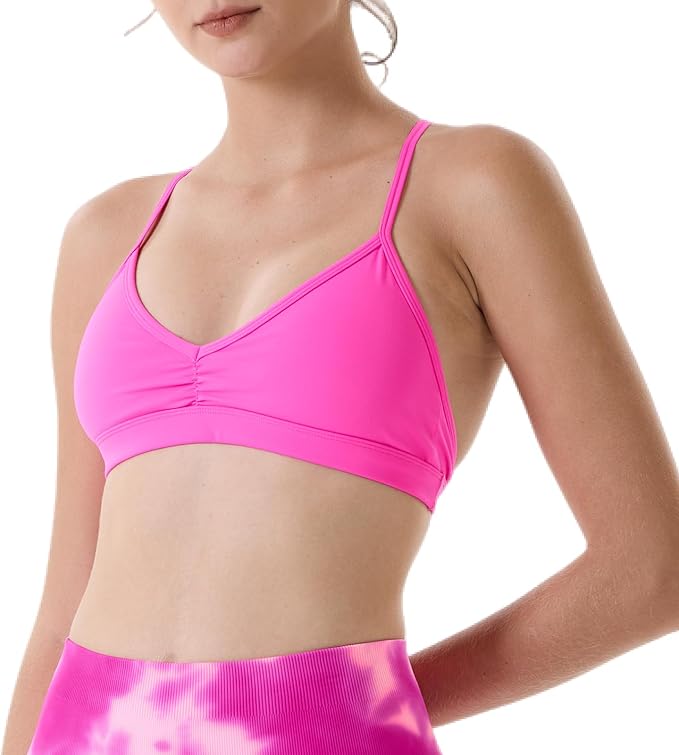 AUROLA Mercury Workout Sports Bras Women Athletic Removable Padded Backless Strapy Minimal Crop Top