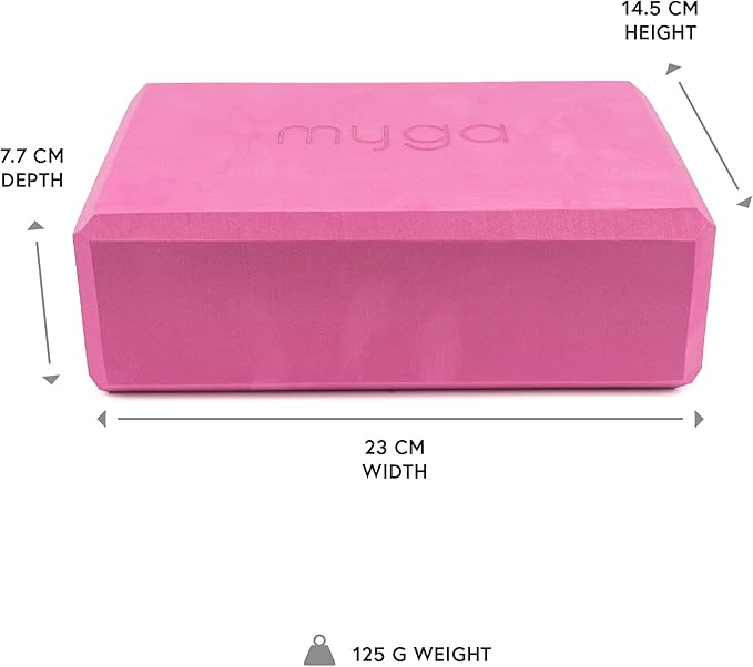 MYGA Yoga Block,Lightweight EVA Foam Yoga Brick,High Density Non-Slip Block for Yoga Poses, Pilates, Balance and Flexibility