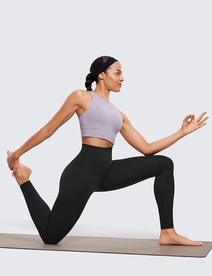 CRZ YOGA Butterluxe Super High Waist Leggings 28" - Full Length Buttery Soft Womens Yoga Pants Over Belly