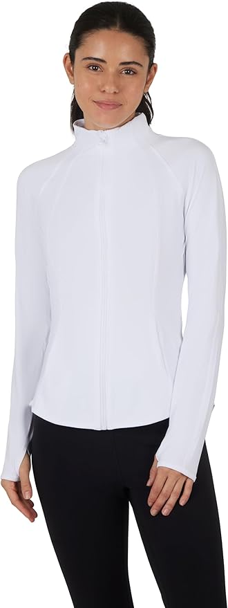 Yogalicious Womens Ultra Soft Lightweight Full Zip Yoga Jacket with Pockets