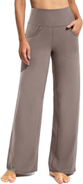 Promover Wide Leg Pants Woman Yoga Pants with Pockets Stretch Loose Casual Lounge Sweatpants Petite/Regular/Tall