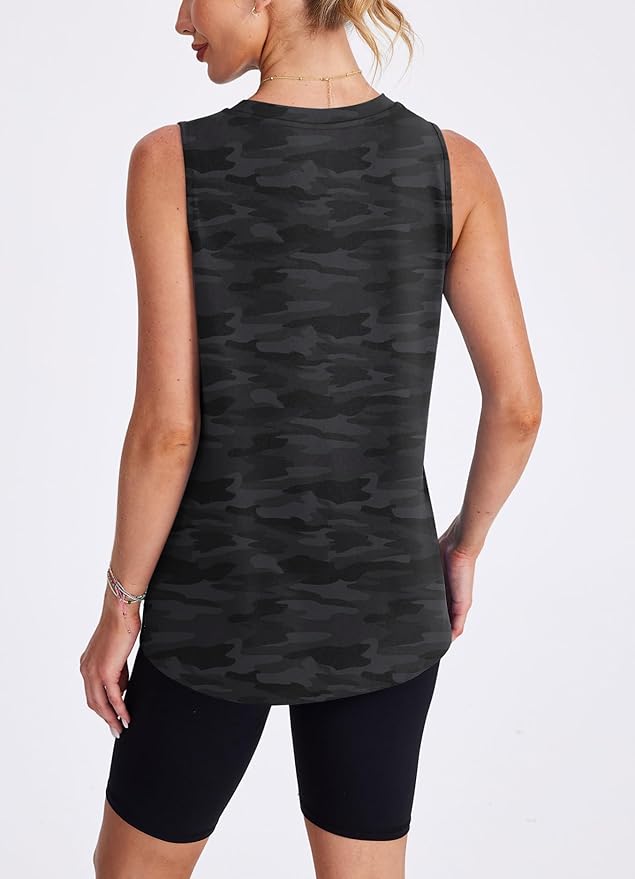 Womens Workout Tank Tops Lightweight Sleeveless Shirts for Women Loose Fit Tops for Athletic Running Tennis Yoga