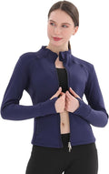Women's Thermal Yoga Jacket - Thick Warm Full Zip Long Sleeve for Running Gym, Fleece Lined for Cold Weather Winter