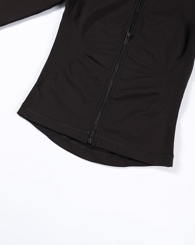 AUROLA Influence Athletic Workout Jacket for Women, Lightweight Slim Fit Full Zip Running Yoga Sports Jacket with Thumb Holes