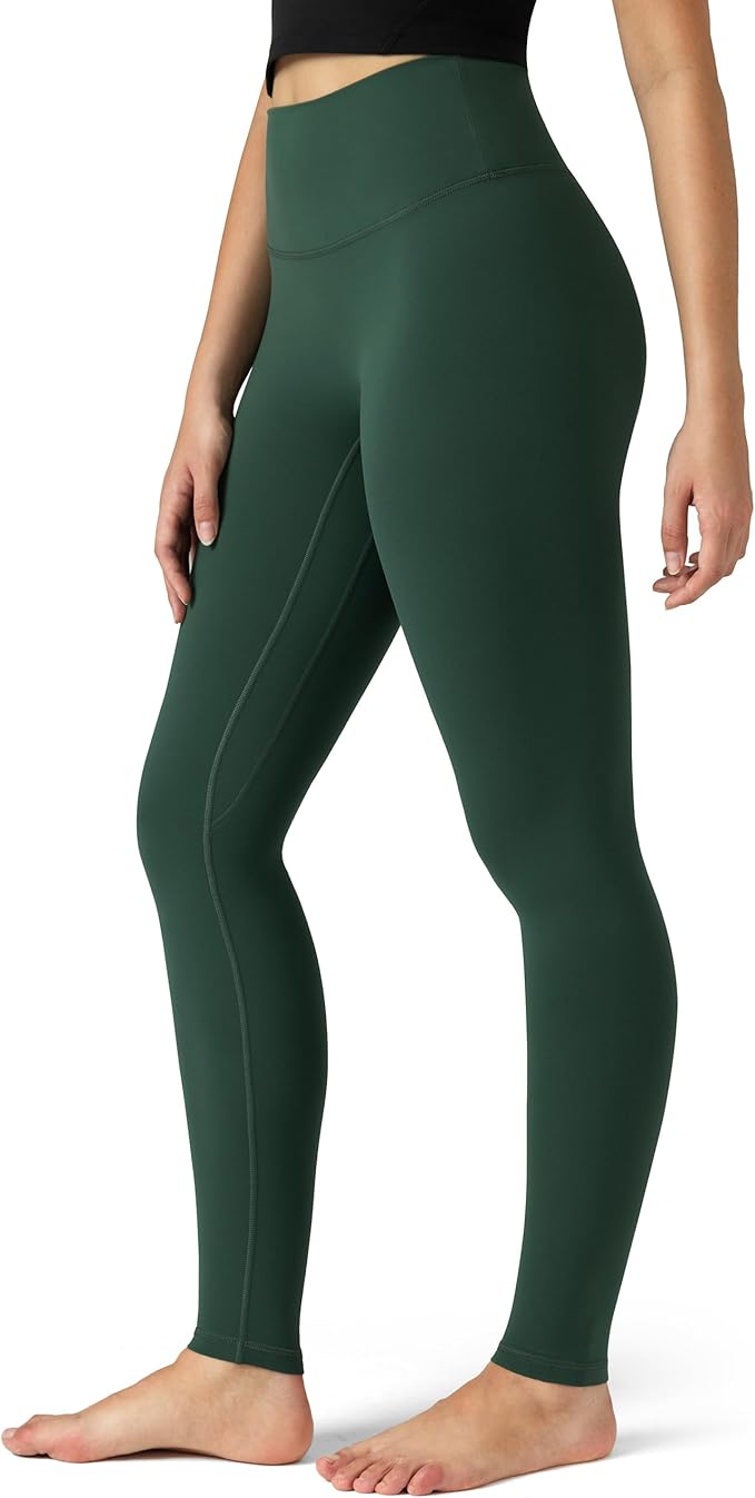 Colorfulkoala Dreamlux No Front Seam Leggings for Women 25"/28" Inseam, High Waisted Buttery Soft Yoga Pants