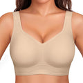 OEAK Womens Wireless Jelly Bra Plus Size Supportive Seamless Bras Full Coverage Push Up Comfortable No Underwire Tshirt Bras