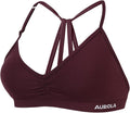 AUROLA Mercury Workout Sports Bras Women Athletic Removable Padded Backless Strapy Minimal Crop Top
