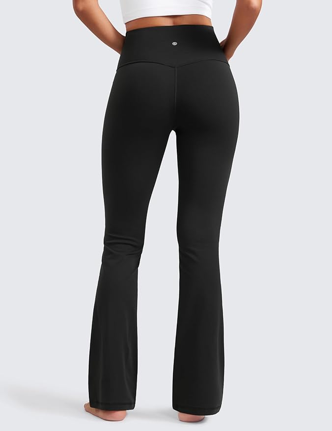 CRZ YOGA Butterluxe Flare Leggings 29"/30.5"/32"/33.5" - High Waist Bootcut Wide Leg Lounge Womens Yoga Pants with Pocket