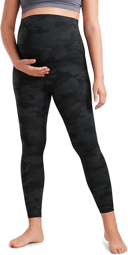 CRZ YOGA Butterluxe Maternity Leggings 25" - Over The Belly Buttery Soft Workout Activewear Yoga Womens Pregnancy Pants