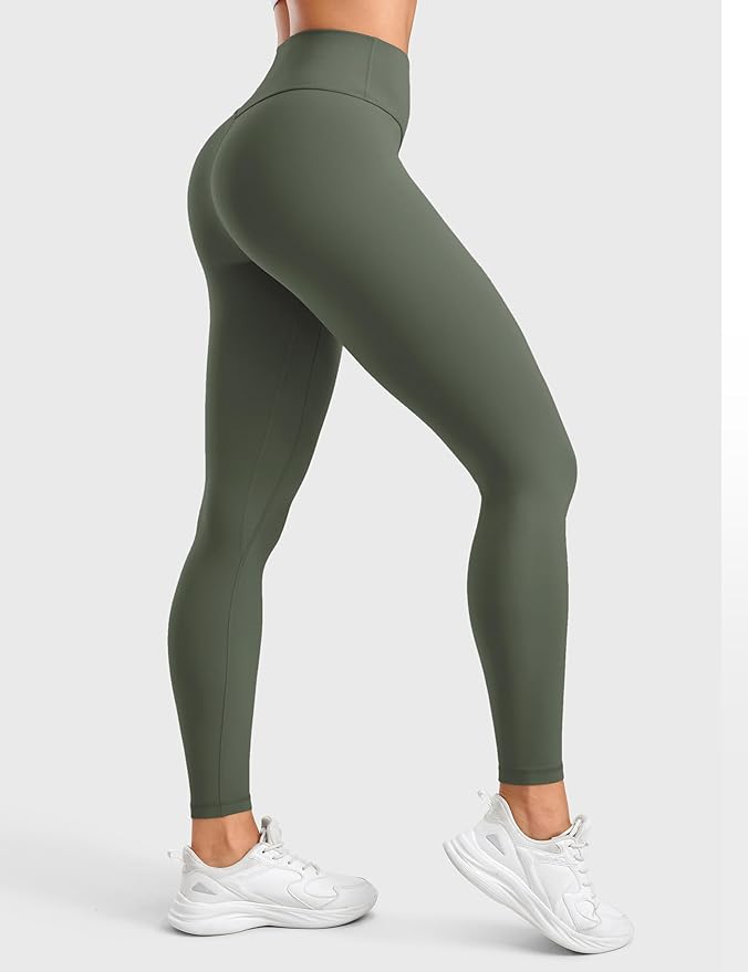 INGIA Womens High Waisted No Front Seam Lounge Yoga Legging 25" Workout Tummy Control Gym Yoga Pants