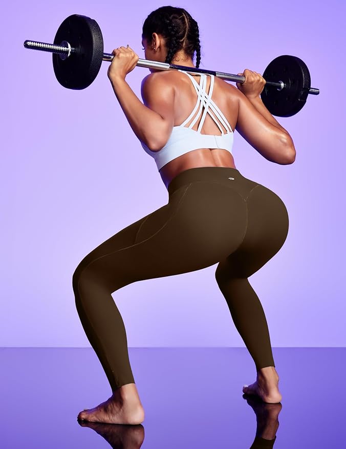 IUGA Invisible Scrunch Butt Lifting Leggings for Women No Front Seam Workout Leggings with Pockets Tummy Control Yoga Pants