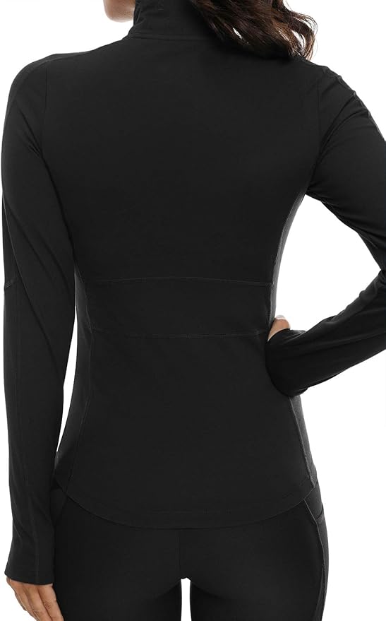 VUTRU Women's Workout Yoga Jacket Full Zip Running Athletic Track Jacket