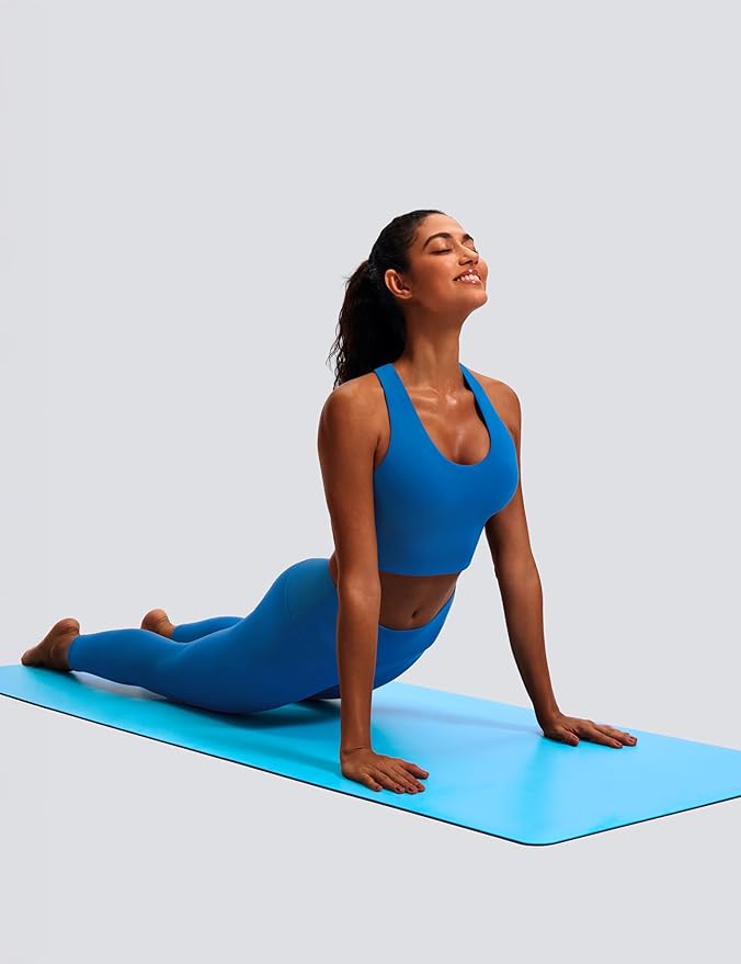 Sports Bras for Women Criss-Cross Back Padded Workout Tank Tops Medium Support Crop Tops for Women