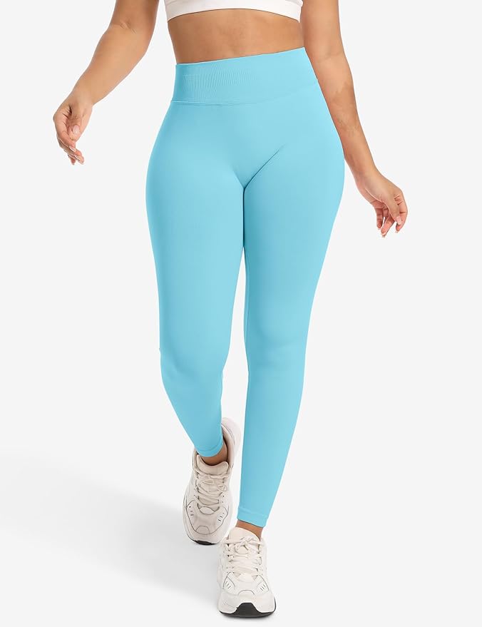 Ieumaz Scrunch Butt Lifting Leggings for Women Gym Seamless Workout Leggings Mid Low Waist Tummy Control Yoga Pants