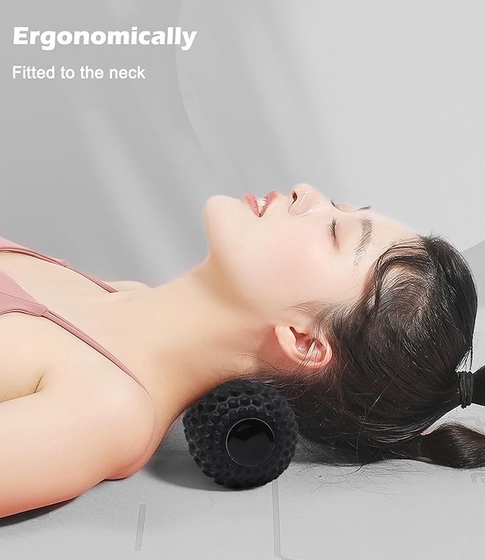 KITWILD Peanut Massage Ball, Double Lacrosse Massage Roller Ball for Deep Tissue Muscle Massage, Physical Therapy, Myofascial Release, Muscle Knots, and Yoga Therapy (Black)