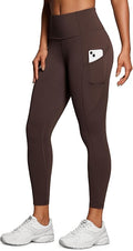 CRZ YOGA Naked Feeling Workout Leggings Pockets 25'' - High Waisted Womens Yoga Pants Running Tights