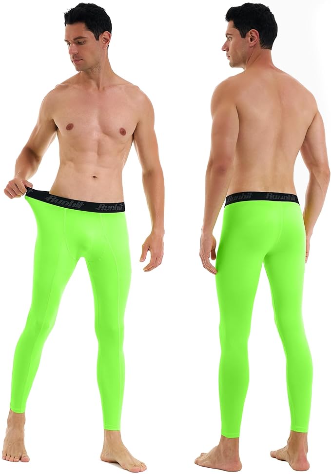 Runhit Men’s Compression Pants Running Tights Workout Leggings Athletic Base Layer Pants for Sports Yoga Basketball