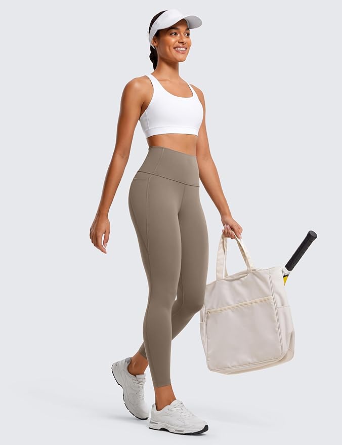CRZ YOGA Butterluxe Workout Leggings Pockets 25'' - High Waisted Gym Womens Yoga Pants Buttery Soft